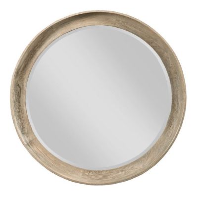 Kincaid Symmetry Round Mirror in light brown
