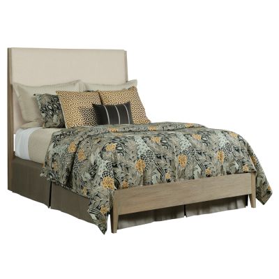Kincaid Symmetry Incline Fabric King Bed Low Footboard in light brown