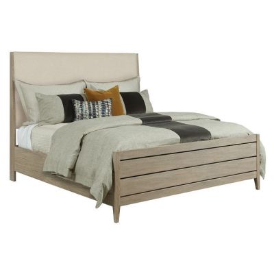 Kincaid Symmetry Incline Fabric Queen Bed High Footboard in light brown