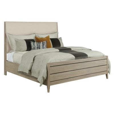 Kincaid Symmetry Incline Fabric Cal King Bed High Footboard in light brown