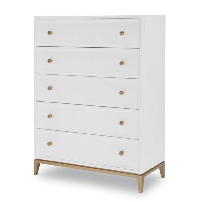 Legacy Classic Chelsea By Rachael Ray Drawer Chest in White And Soft Gold