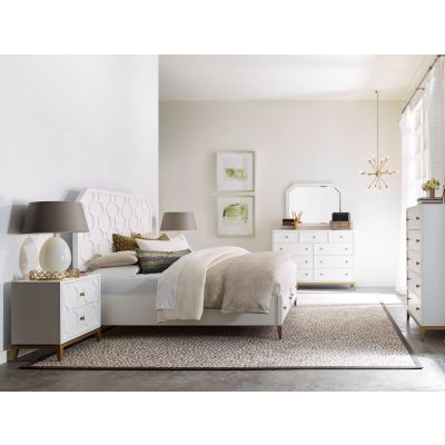 Legacy Classic Chelsea By Rachael Ray White And Soft Gold Bedroom Set