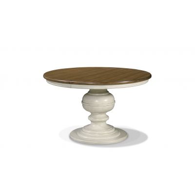 Universal Summer Hill Driftwood And Cotton Round Dining Table