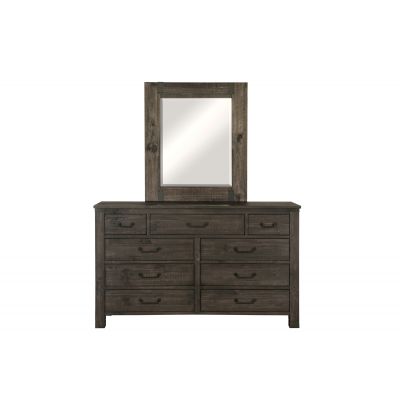 Magnussen Furniture Abington Portrait Dresser Mirror in Weathered Charcoal