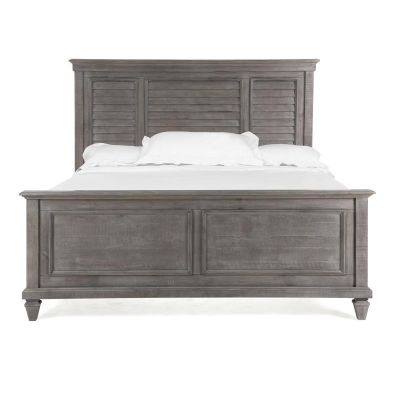 Magnussen Furniture Lancaster Shutter Panel Bed in Dovetail Grey