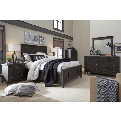 Magnussen Furniture Westley Falls Panel Bed with Storage Rails Bedroom Set