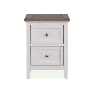 Magnussen Furniture Heron Cove Small Drawer Nightstand in Two Tone