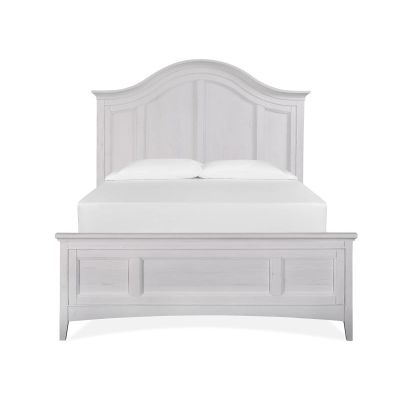 Magnussen Furniture Heron Cove Arched Bed with Regular Rails in Chalk White