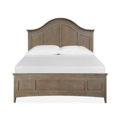 Magnussen Furniture Paxton Place Arched Bed with Regular Rails in Dovetail Grey