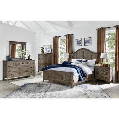 Magnussen Furniture Paxton Place Arched Bed with Storage Rails