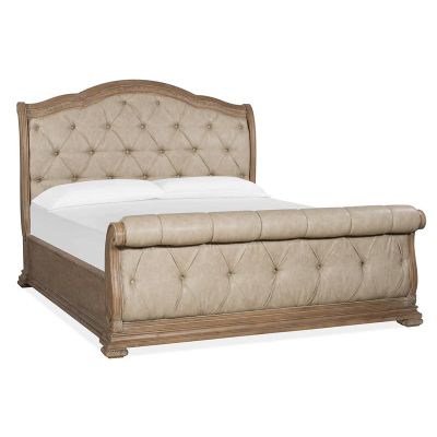 Magnussen Furniture Marisol Sleigh Upholstered Bed in Fawn