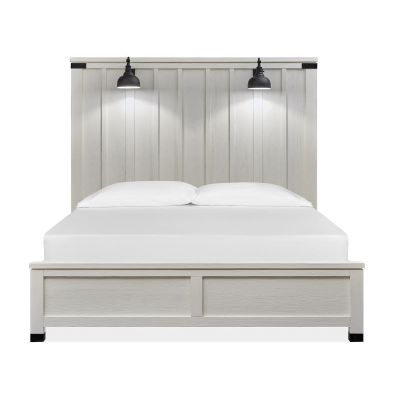 Magnussen Furniture Harper Springs Panel Bed in Silo White 
