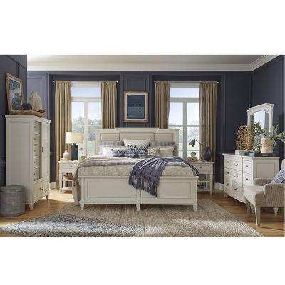 Magnussen Furniture Willowbrook Panel Bed w/Upholstered Headboard Bedroom Set