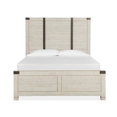 Magnussen Furniture Chesters Mill Panel Bed in Alabaster