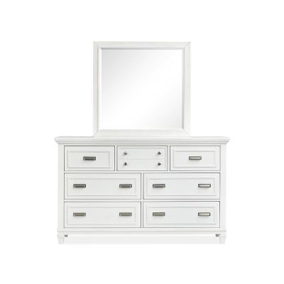 Magnussen Furniture Charleston Landscape Mirror in White Dove