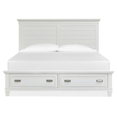 Magnussen Furniture Charleston Panel Storage Bed in White Dove