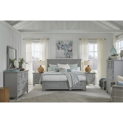 Magnussen Furniture Charleston Grey Panel Storage Bedroom Set