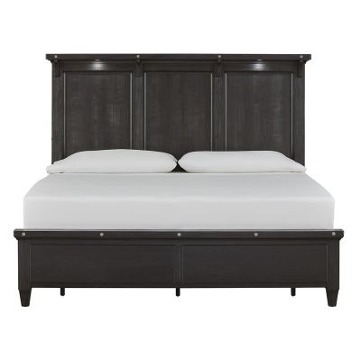 Magnussen Furniture Sierra Lighted Panel Bed in Obsidian