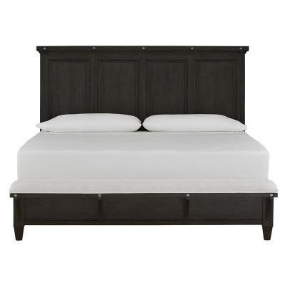 Magnussen Furniture Sierra Panel Bed w/Uph.FB in Obsidian