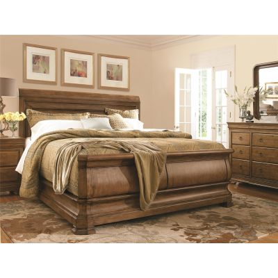 Universal Furniture New  Lou Louie Sleigh Bed in Cognac