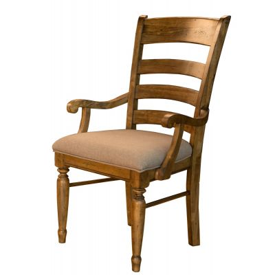 A-America Bennett Ladderback Upholstered Dining Arm Chair Set of 2