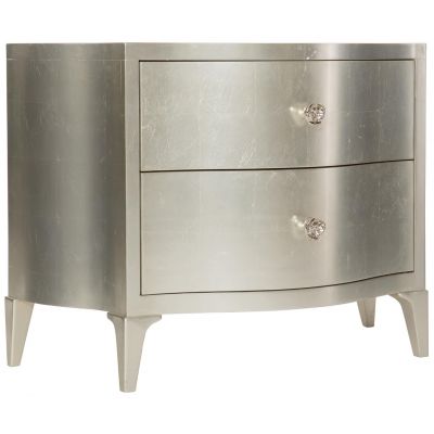 Bernhardt Calista Two Drawer Bachelor's Chest in Silver Luster