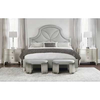 Bernhardt Calista Silken Pearl Upholstered Bedroom Set