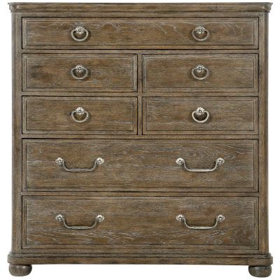 Bernhardt Rustic Patina Seven drawers Tall Chest in Peppercorn