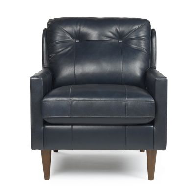 Trevin Blue Leather Sofa Chair