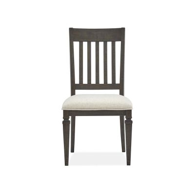 Magnussen Furniture Calistoga Dining Side Chair w/Upholstered Seat in Weathered Charcoal