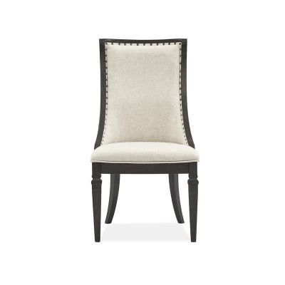 Magnussen Furniture Calistoga Dining Arm Chair w/Upholstered Seat & Back in Weathered Charcoal