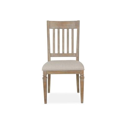 Magnussen Furniture Lancaster Dining Side Chair w/Upholstered Seat in Weathered Charcoal
