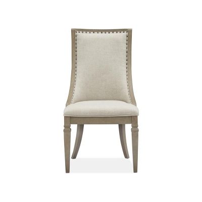 Magnussen Furniture Lancaster Dining Arm Chair w/Upholstered Seat & Back in Weathered Charcoal