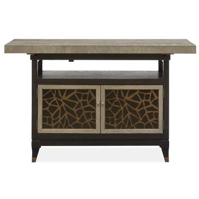 Magnussen Furniture Ryker Rectangular Counter Table in Nocturn Black and Coventry Grey 