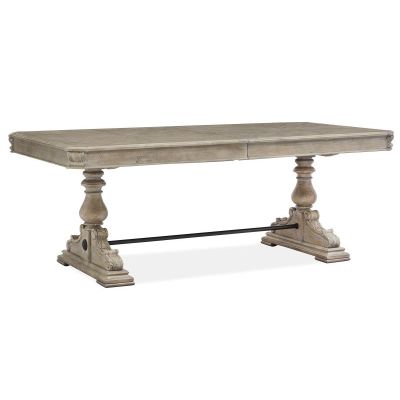 Magnussen Furniture Marisol Trestle Dining Table in Fawn