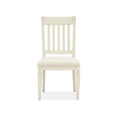 Magnussen Furniture Newport Dining Side Chair w/Upholstered Seat in Alabaster