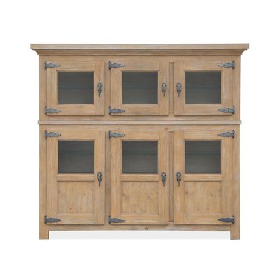 Magnussen Furniture Lynnfield Display Cabinet in Weathered Fawn