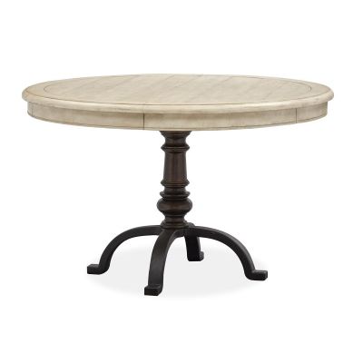 Magnussen Furniture Harlow Round Dining Table in Weathered Bisque