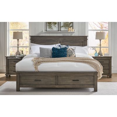 A-America Glacier Point Greystone Cal.King Panel Storage Bed