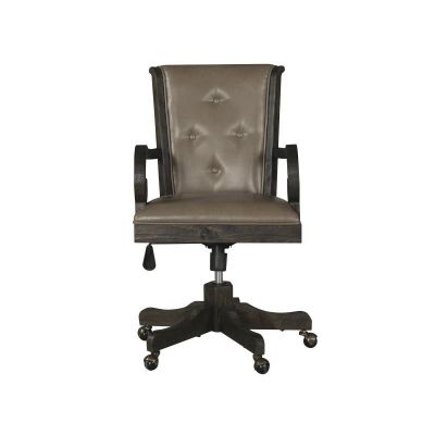 Magnussen Furniture Bellamy Fully Upholstered Swivel Chair in Pepercorn