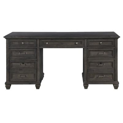 Magnussen Furniture Sutton Place Executive Desk in Weathered Charcoal