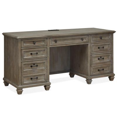 Magnussen Furniture Lancaster Credenza Desk in Dovetail Grey