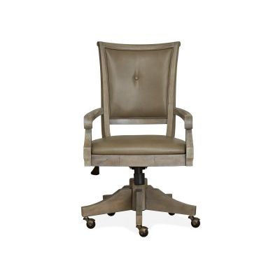 Magnussen Furniture Lancaster Fully Upholstered Swivel Chair in Dovetail Grey