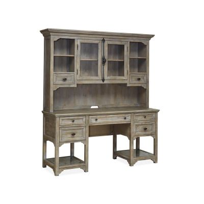 Magnussen Furniture Tinley Park Credenza with Hutch in Dovetail Grey