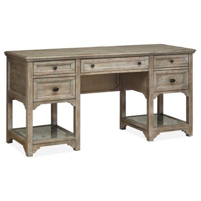 Magnussen Furniture Tinley Park Credenza Desk in Dovetail Grey