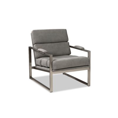 Canther Grey Leather Chair