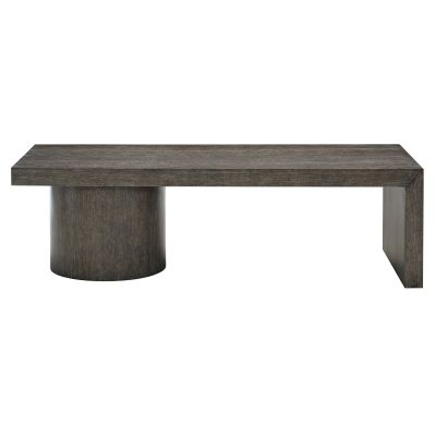 Bernhardt Linea 60 Inch Rectangular Cocktail Table in Cerused Charcoal
