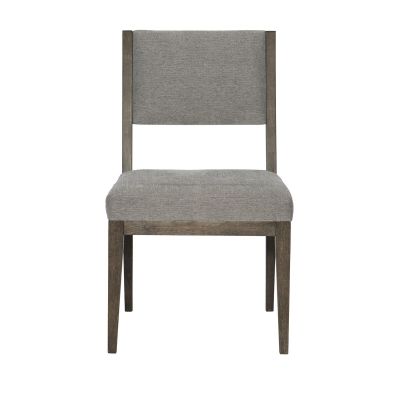 Bernhardt Linea Dining Side Chair in Cerused Charcoal