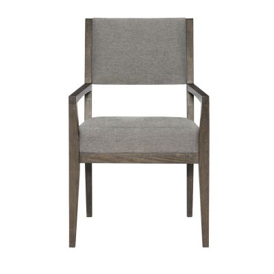 Bernhardt Linea Dining Arm Chair in Cerused Charcoal