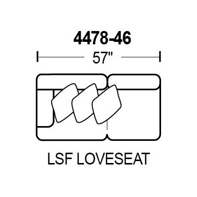 Middleton 4478-46 LSF Loveseat
